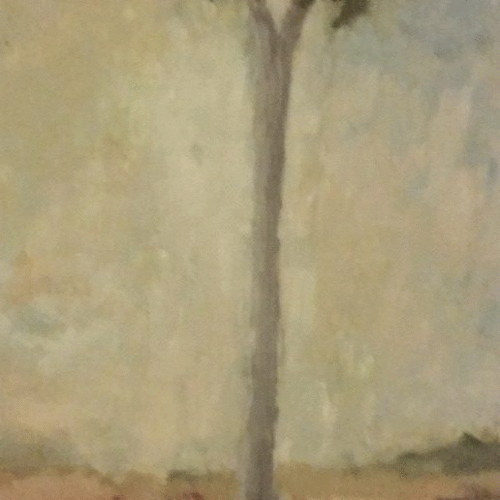 Paul Dusenbury :: Spanish Tree :: 11 x 14 :: Oil on paper :: 1970