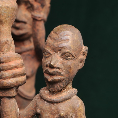 Nigerian chief with two sons and two servants (bronze) front right
