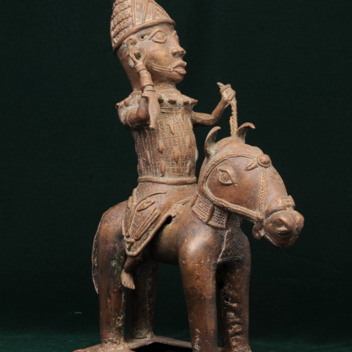 Yoruba Horseman, (bronze) full