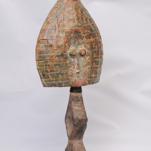 Fang Mahonqwe reliquary figure, Gabon, double face