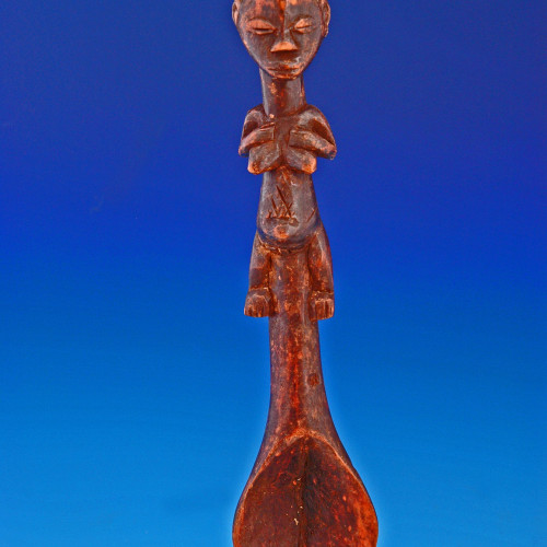 Yoruba Carved spoon front full