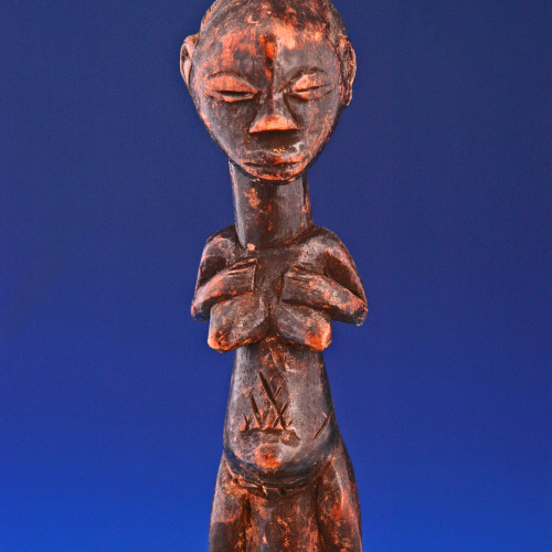Yoruba Carved spoon front close-up