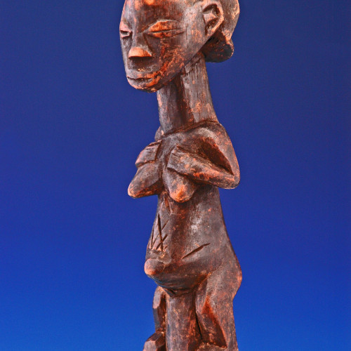 Yoruba Carved Spoon right close-up