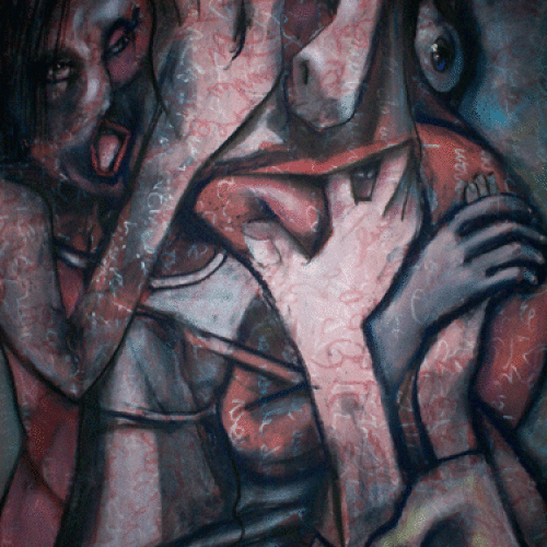 ARTIST: RIC HALL & RON SCHMITT : TITLE: TOXIC AFFECTION : YEAR: 2000 DIMENSIONS: H 18 W 24 MEDIAN: pastel on paper