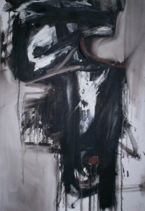 Artist: Judy Hintz Cox Title: Dance Like No one is Watching : YEAR: 2010 : DIMENSIONS: H 36 W 25 MEDIAN: oil on paper