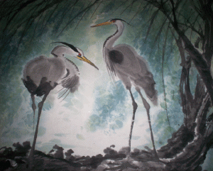 Pair of Herons