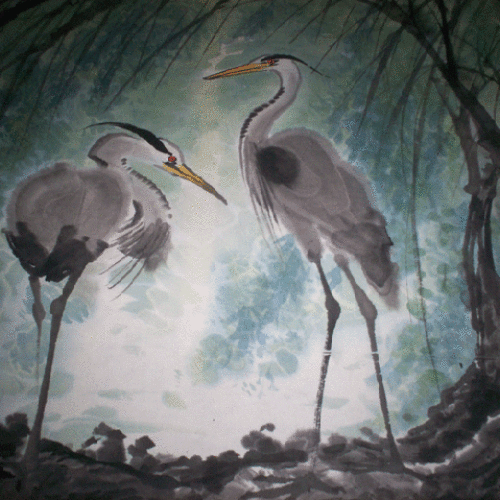 Pair of Herons