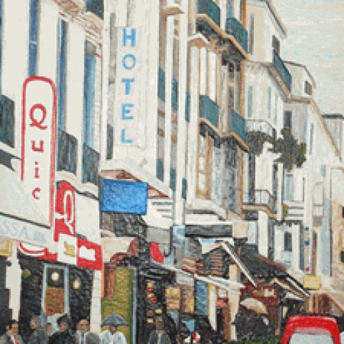 ARTIST: GENE SORENSEN : TITLE: Cannes 2 : YEAR: 2012 : DIMENSIONS: H 36 W 24 : MEDIAN: Acrylic on Canvas