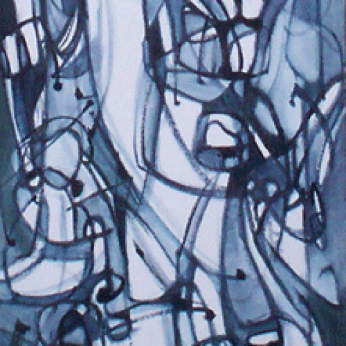 ARTIST: SCOTT J. MORGAN: TITLE: NOIR : YEAR: 2003 : DIMENSIONS: H 39 W 17 : MEDIAN: Oil on canvas