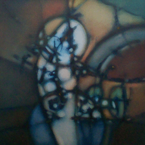 ARTIST: SCOTT J. MORGAN : TITLE: CORE BELIEF : YEAR: 2009 : DIMENSIONS: H 24 W 24 : MEDIAN: Oil on canvas