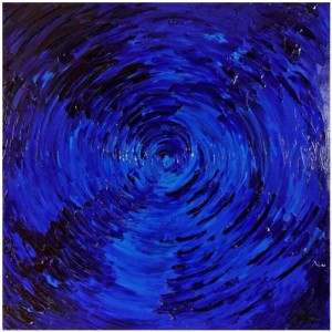 Yakime Brown 2013 Whirlpool Acrylic and tar gel on canvas 48x48
