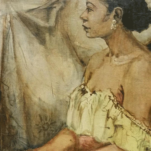 Milt Simons :: New York Woman :: 36 x 25 :: Oil on canvas :: 1948