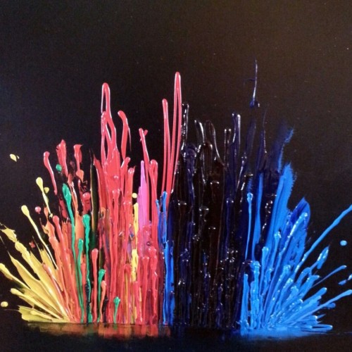 Yakime Brown  Dubstep vs. Paint 2014  Acrylic on Canvas  36.5x23
