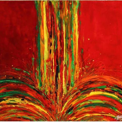 Yakime Brown  Geyser 2014  Acrylic on Canvas  30x30
