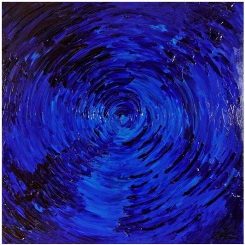 Yakime Brown 2013  Whirlpool  Acrylic and tar gel on canvas  48x48