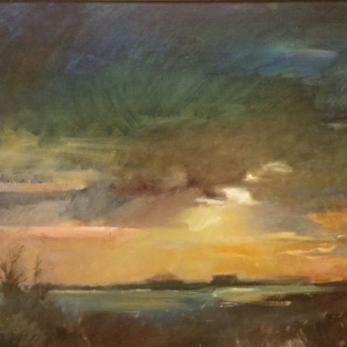Nina Mikhailenko, NW Sunset, oil on canvas, 28x22