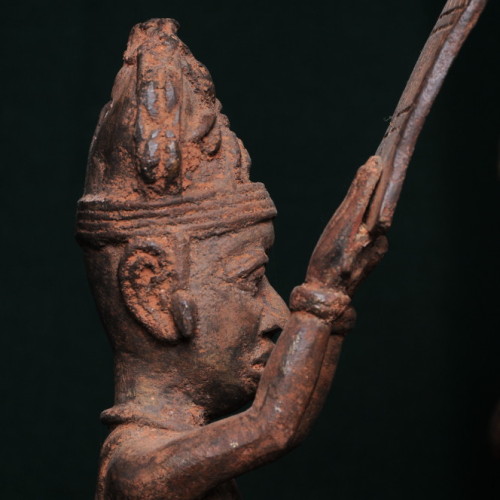 Nigerian chief with two sons and two servants (bronze) back left