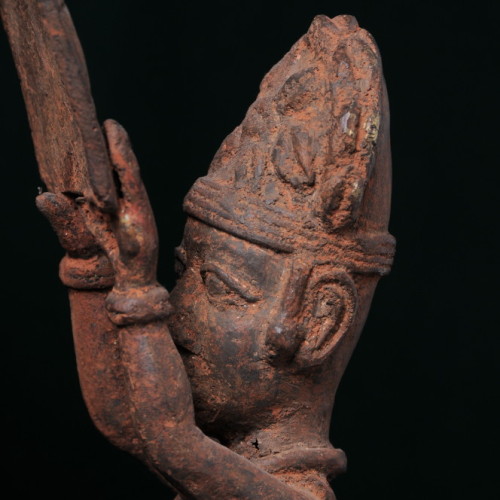 Nigerian chief with two sons and two servants (bronze) back right
