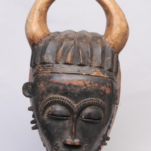 Bambara mask, wood (mask with horns), Mali