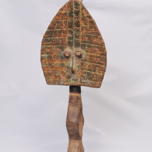 Fang Mahonqwe reliquary figure, Gabon, single face center