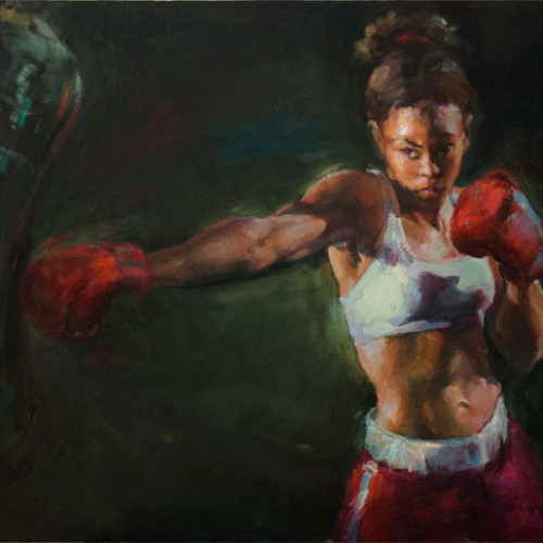 Daily Drill  Oil on Board, 28x22