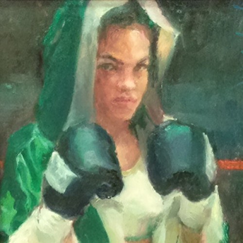 Ready For Closeup, Oil on Canvas, 6x6, 2015