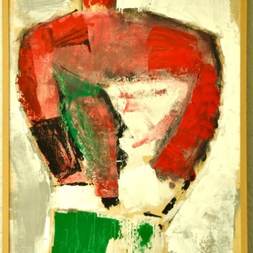 Third Round In Africa, Acrylic on Wood, 70x38, 2011