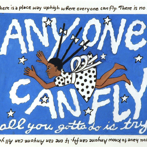 Ringgold Anyone Can Fly All You Gotta do is Try l Silkscreen on paper LE 37/50 l 15x17 1/2 l 2007