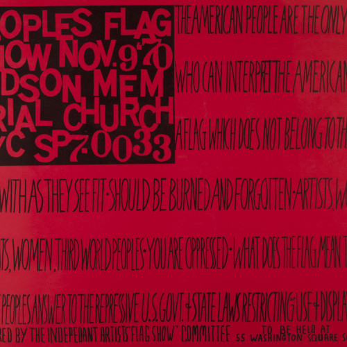 Ringgold Peoples Flag Show PEOPLES FLAG SHOW l offset print on paper l 18x24 l 1971