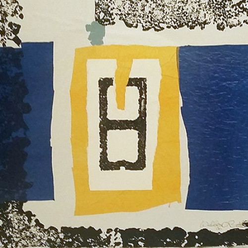 WB_BlackGoldBlue acrylic on cardstock 30x40