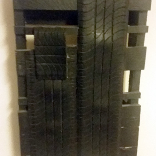 WB_Traction mixed media rubber tire on board 30x18