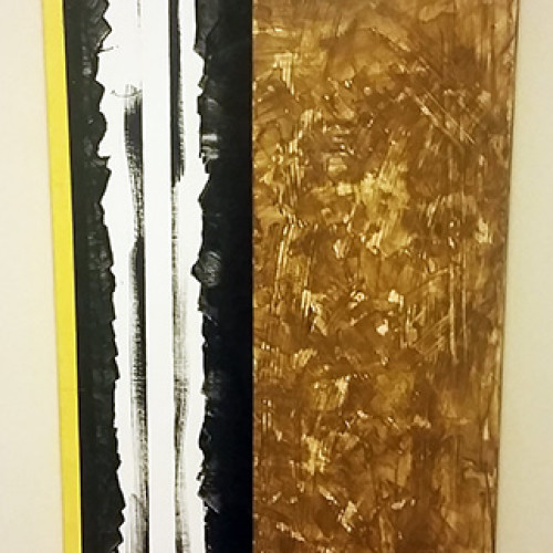 WB_Untitled :: LongVertical mixed media on canvas 72x23