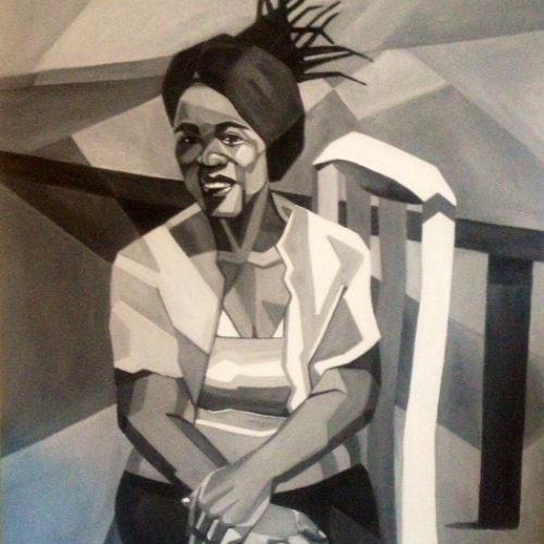 Tales of a single mother l 28x40 l 2016 l oil on wood