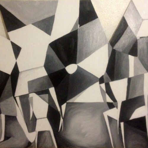 chairs 7 l oil on wood 28x40 2016