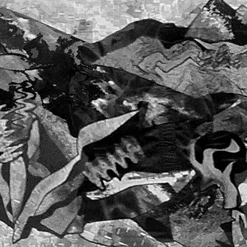 Inside the Envelop acrylic & ink%2c collage 18x30