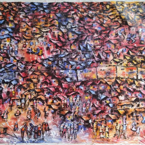 Slum Life%2c 37x26 acrylic on canvas